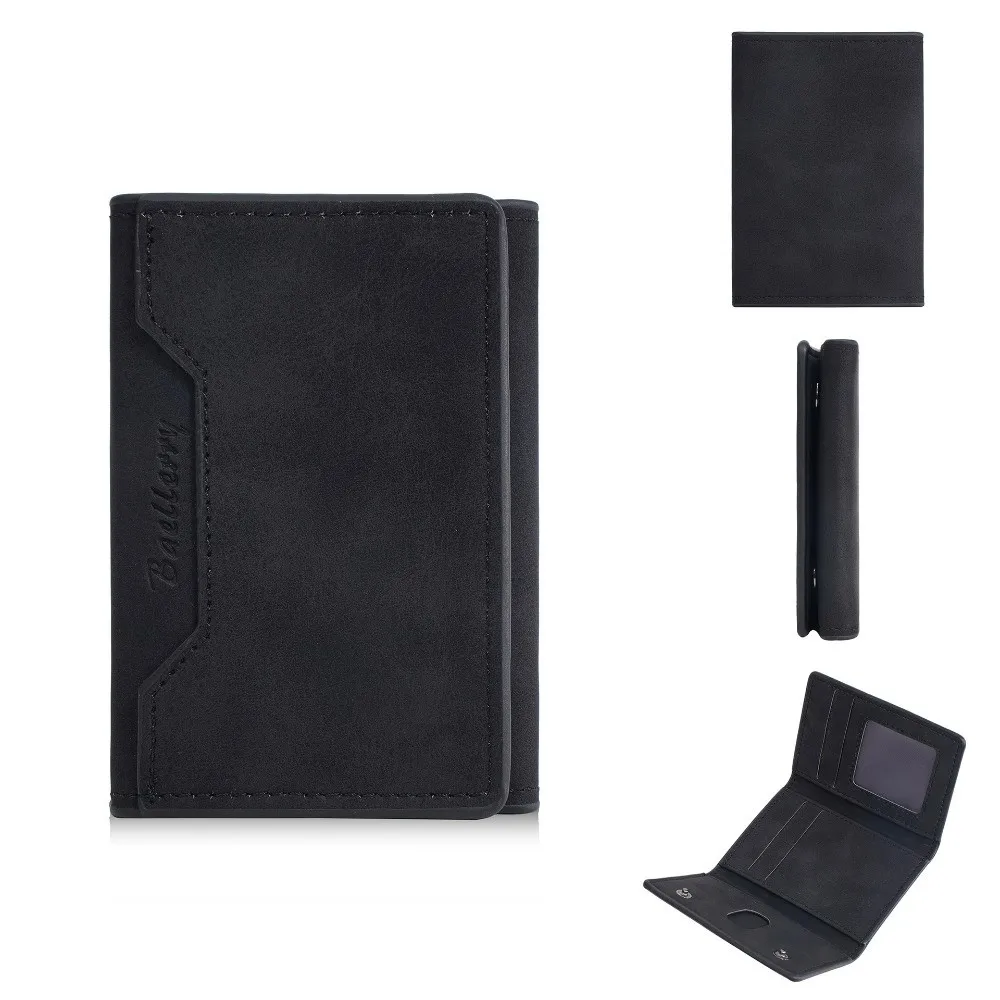 

Portable Mini Men Coin Purse Card Holder Thin Men Wallet PU Leather Square Small Storage Bag Male