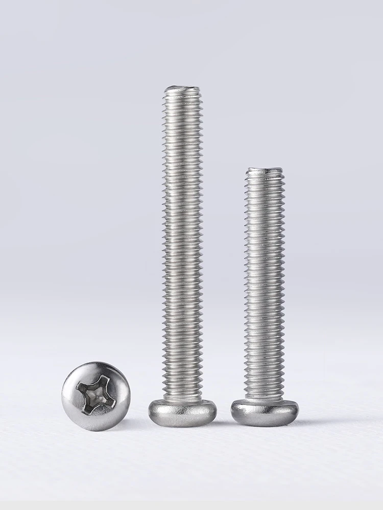 Leijiu M3 M3.5 M4 M5 M6 M8 M10 SUS304 Edelstahl Kreuzschlitz-Flachkopfschraube Phillips-Schrauben Länge 3mm-100mm – Detail 2
