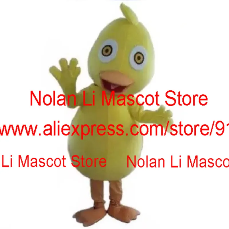 Hot Sale Adult Cute Yellow Chick Mascot Costume Cartoon Character Cosplay Birthday Party Fancy Dress Christmas Gift 1255