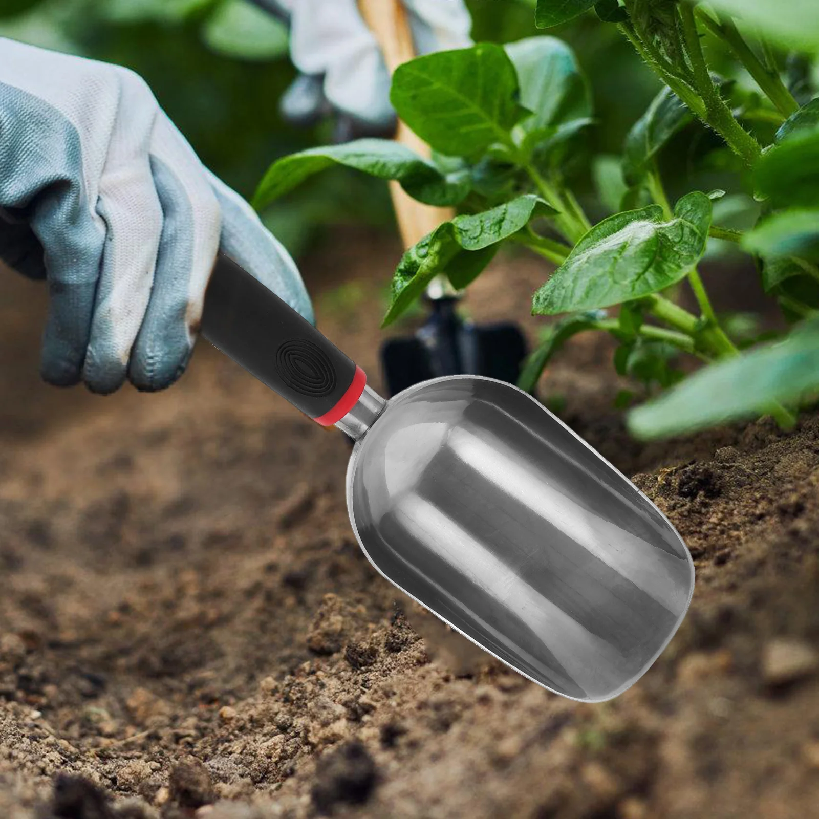 

Garden Shovel Metal Ice Soil Scoop Aluminum Alloy Lightweight Handheld Small Shovel For Gardening Yard Digging Leaf