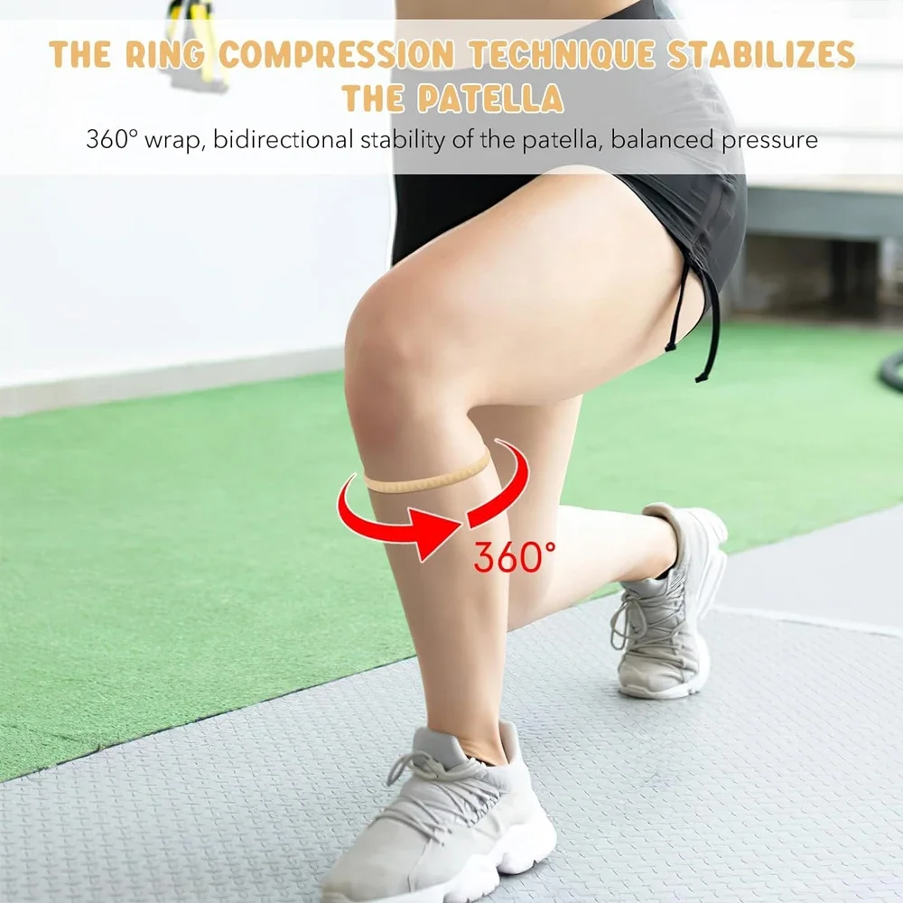 1Pcs Patella Tendon Knee Strap Basketball Patella Knee Brace Patellar Tendonitis Brace for Hiking, Soccer, Basketball, Running