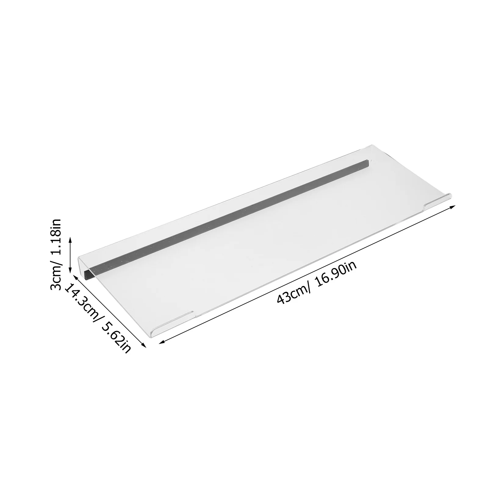 2 قطعة حامل عرض لوحة المفاتيح الأكريليك Z على شكل مضاد للانزلاق مريح الناهض لإعداد المكتب الحديث لوحة المفاتيح الرف علبة سطح المكتب الاكريليك #4