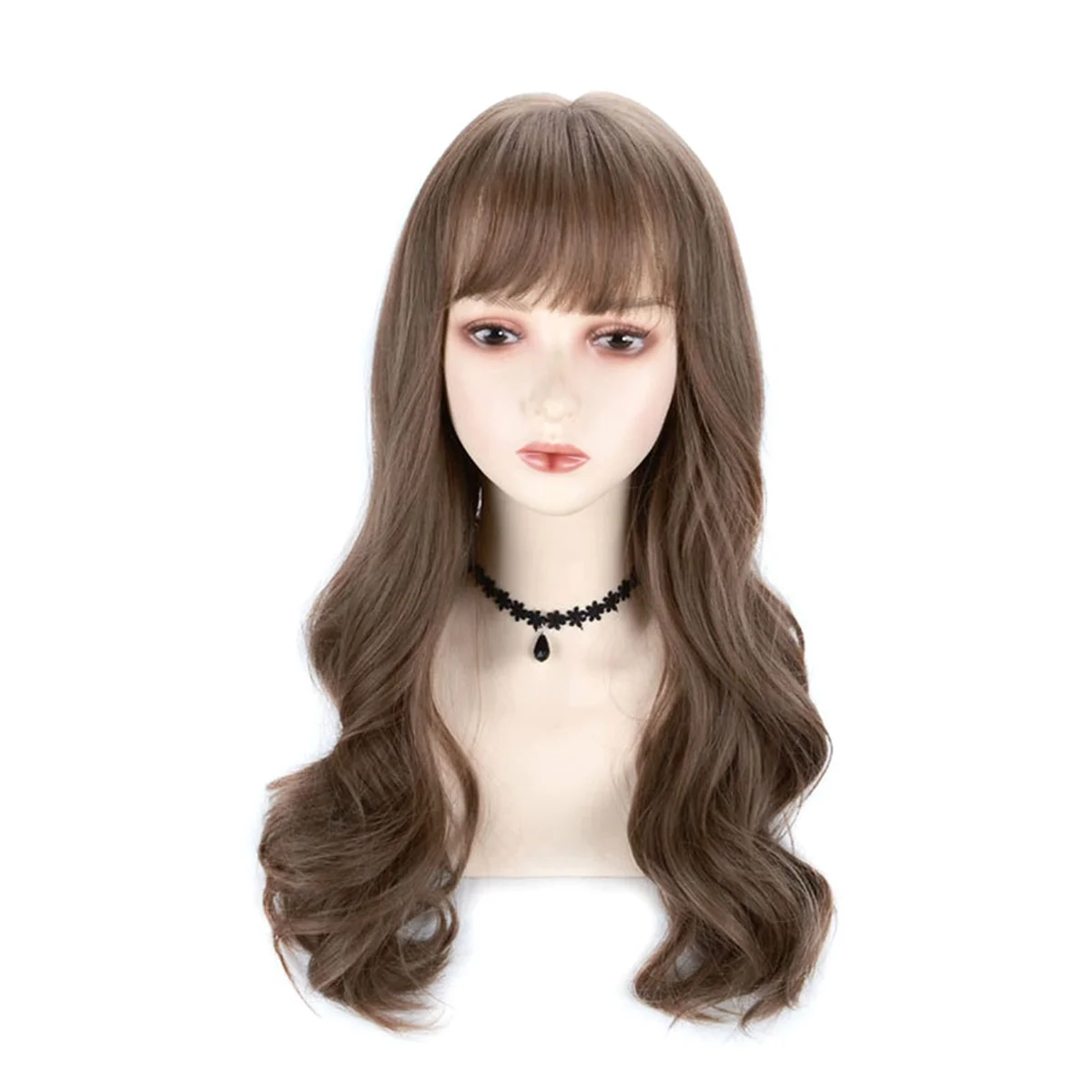 ABGU 24 pulgadas 13x4 pelucas sintéticas diarias de onda corta para mujeres blancas y negras Cosplay pelo de fibra Natural Bob-peluca ondulada al agua