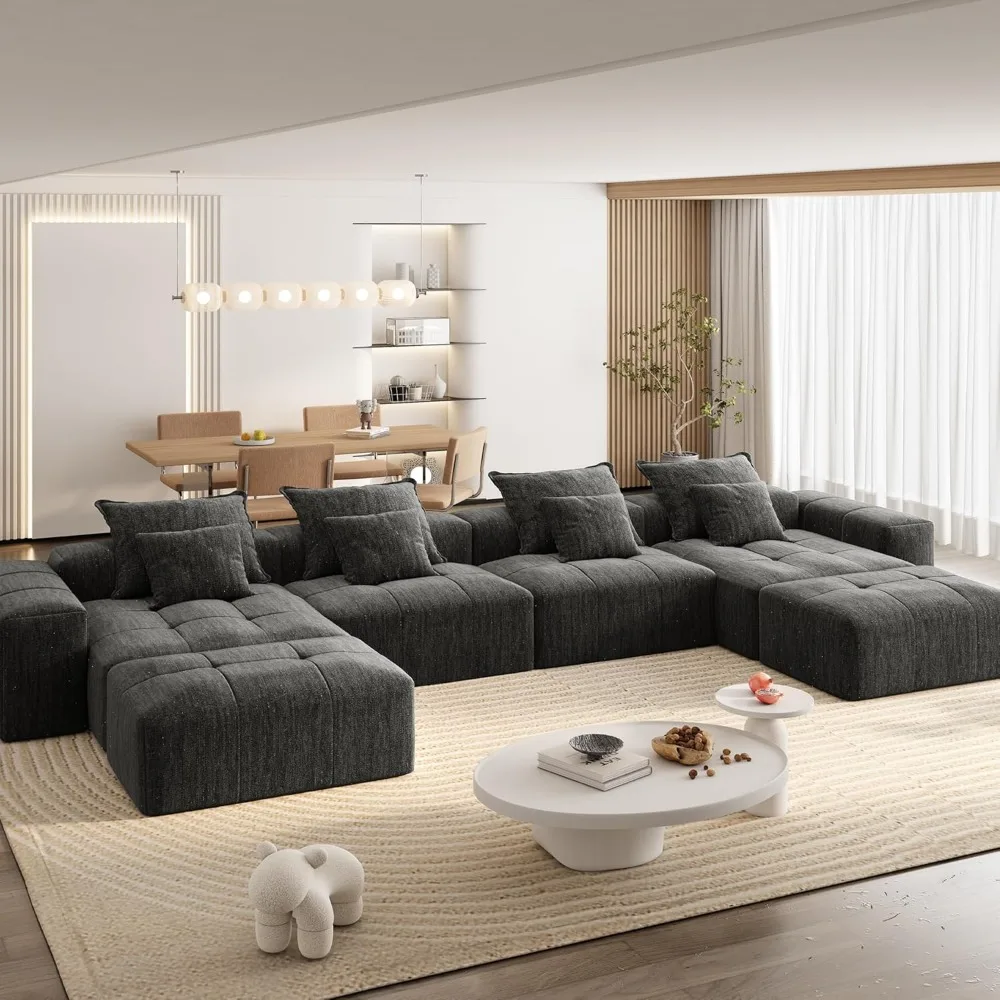 

Модульный секционный диван Cloud, DIY Cloud Couch с глубоким сиденьем, трансформируемый мягкий диван для гостиной, квартиры, Sparklin