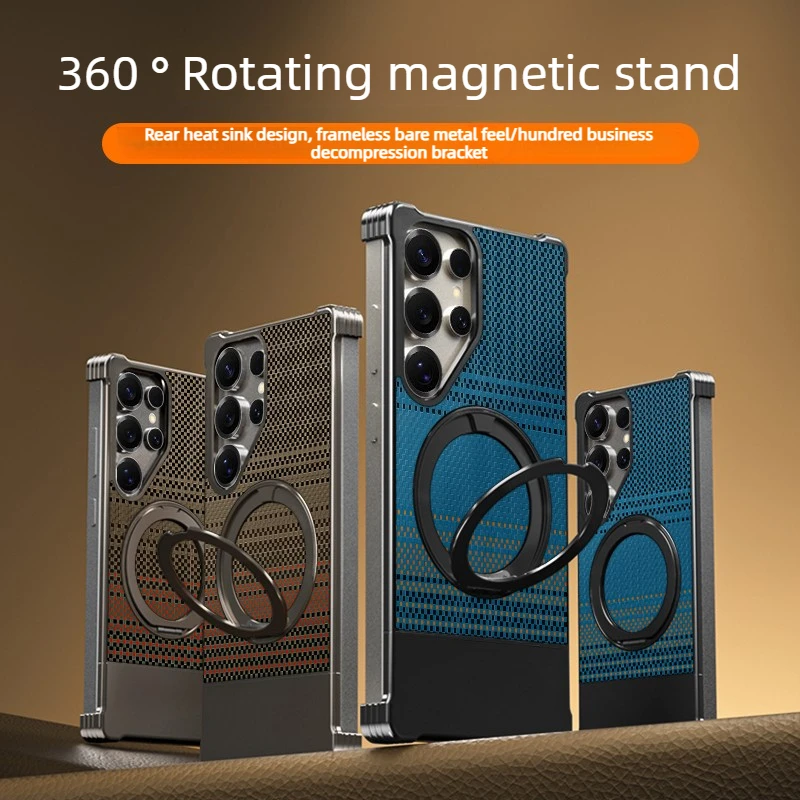 

Kevlar Strong Magnetic Support Phone Case Samsung Galaxy S26Ultra S25Ultra S24Ultra S23Ultra for Magsafe Wireless Charging Case