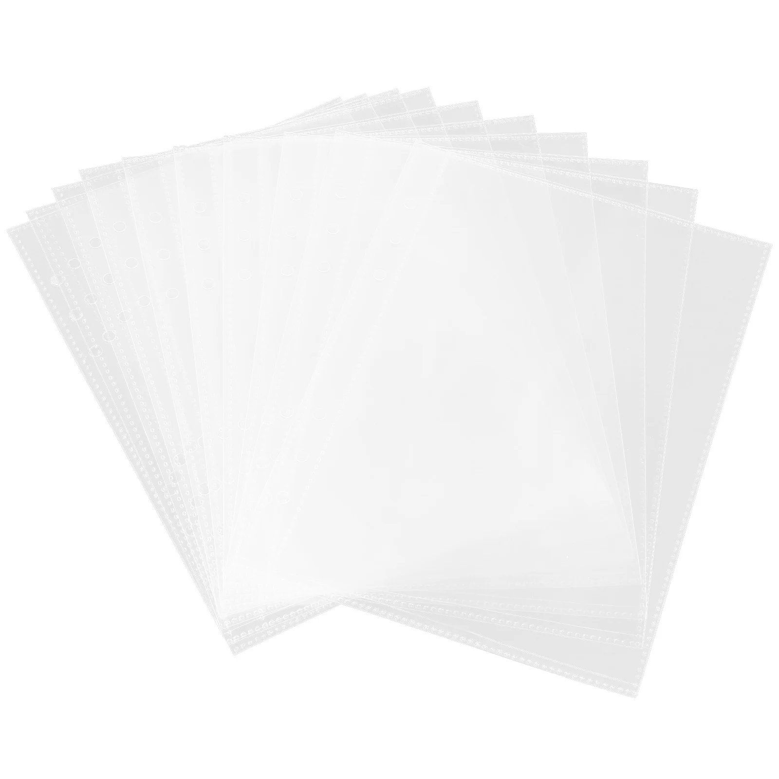 Protège-feuilles en plastique transparent, manches de poche pour classeur à 6 anneaux, couvertures de feuilles de taille A5