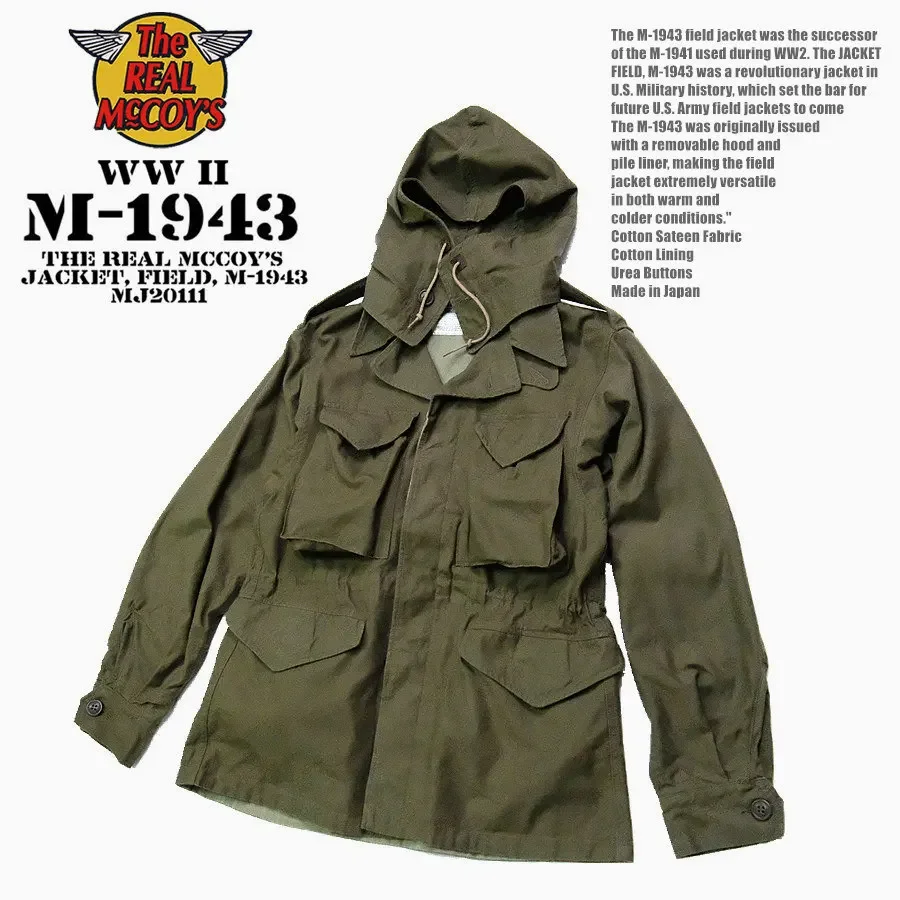REAL McCOY'S original M-43 JACKET field hooded jacket - AliExpress