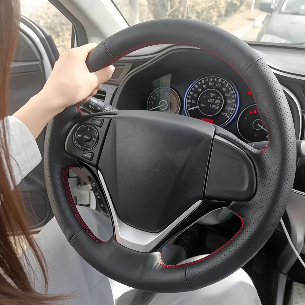 Auto Interior Accessories Braid Non-slip Artificial Leather 2006-2008 Ibiza (6L) 2007 Steering Wheel Cover For Seat Leon (Mk2)