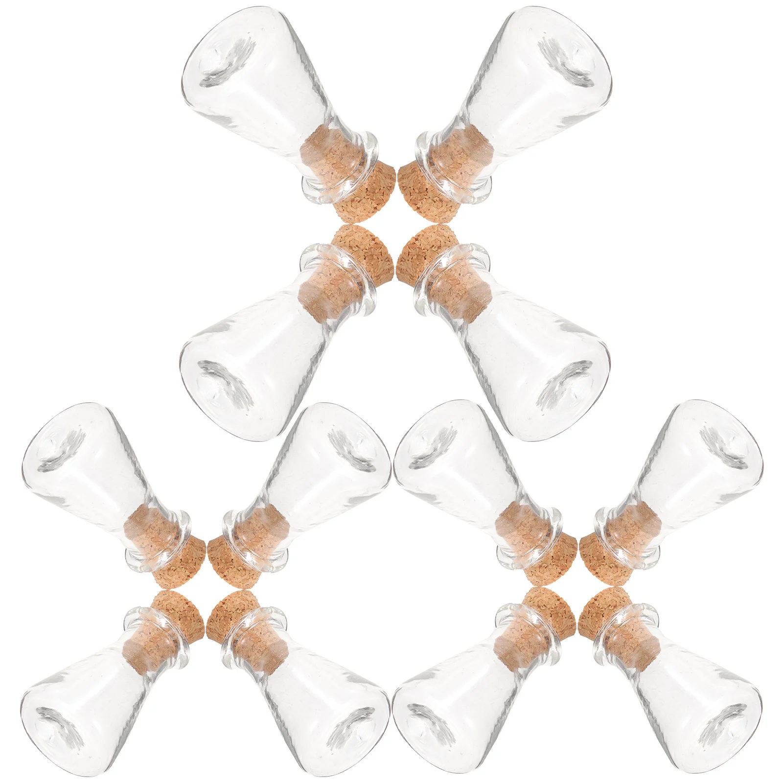 

12Pcs Tiny Glass Jars Wishing Bottle Ornaments Mini Glass Bottles with Cork Vintage Party Decoration DIY Hanging Charm