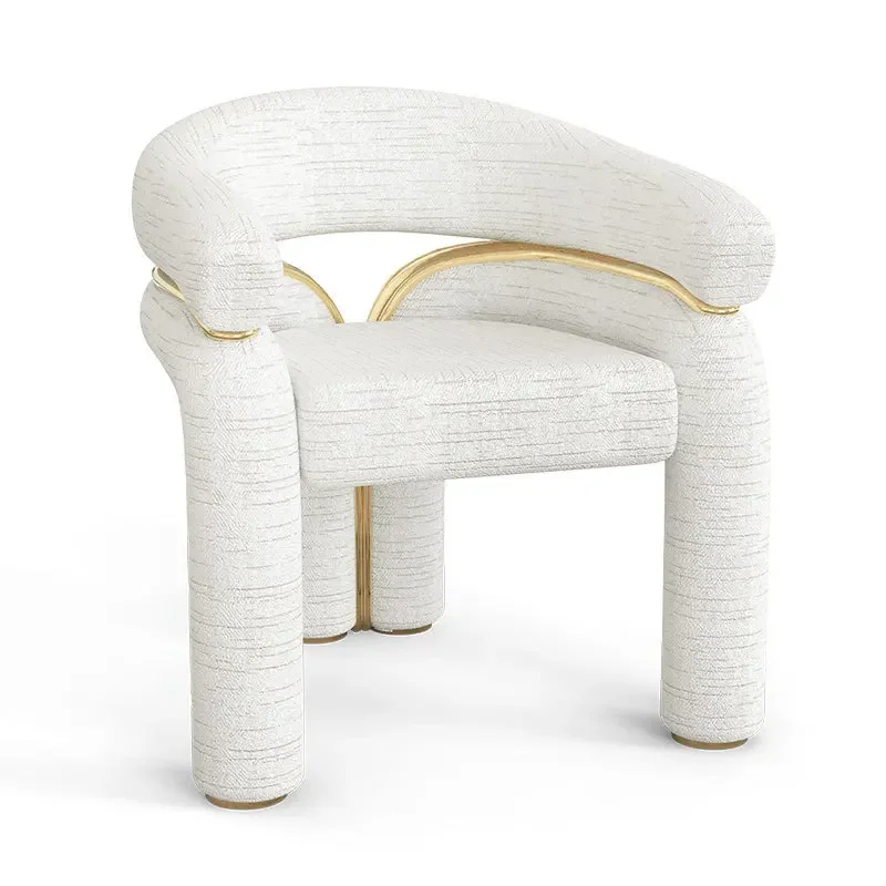 

Portuguese light luxury dining chair designer high-end villa home leisure chair modern hotel creative single chair