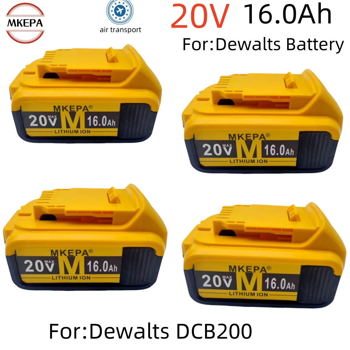 New 100% Original 16000mAh 20V for Dewalt Power Tool Battery DCB206 20V 18.0Ah Battery DCB206 20V Battery DCB205 DCB200