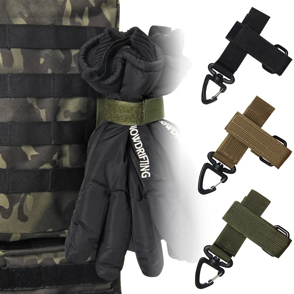 Многоцелевая пряжка для перчаток на открытом воздухе, нейлоновая лямка, брелок, крючок, держатель для веревки для кемпинга, скалолазания, анти-потерянный безопасный подвесной зажим для ремня