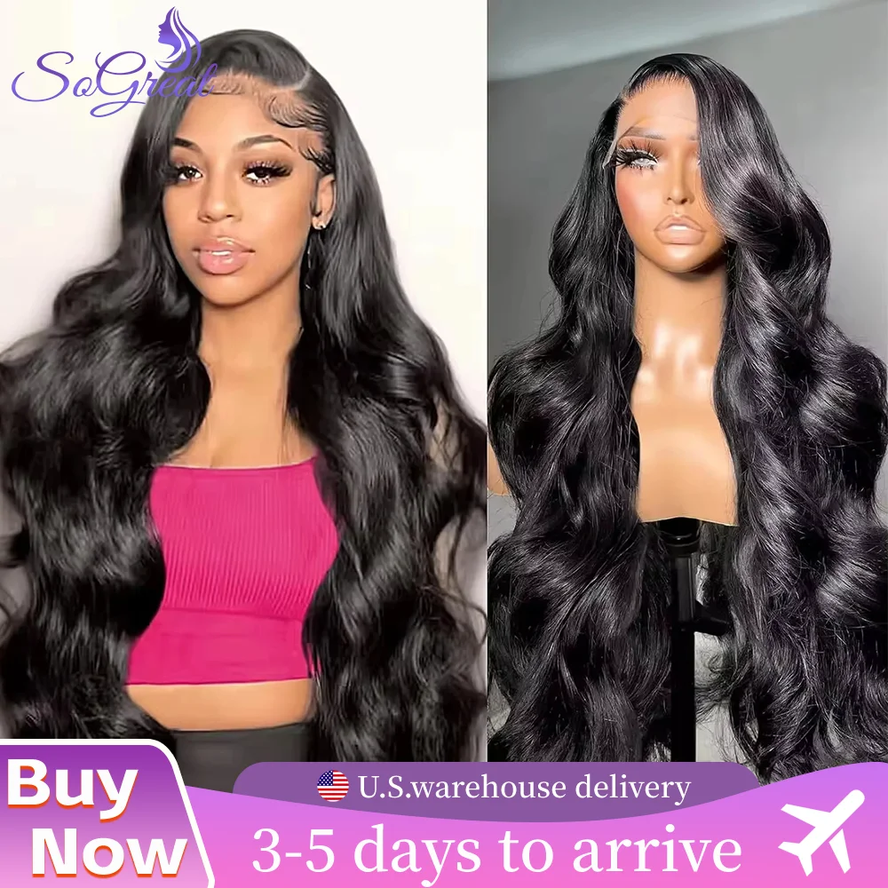 

SoGreat 200% Плотность 5x5 Hd Парик с кружевной застежкой Объемная волна Парики из человеческих волос Свободные объемные волны 4x4 Закрытие Натуральный черный парик Бразильский