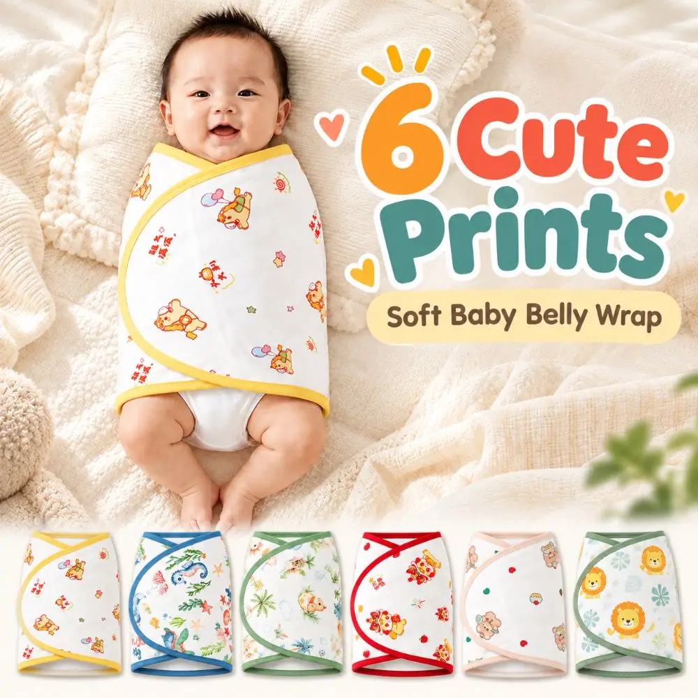 Comfortable Anti-startle Baby Sleeping Bag Cotton Cartoon Baby Swaddle Blanket Single Layer Newborn Wrap