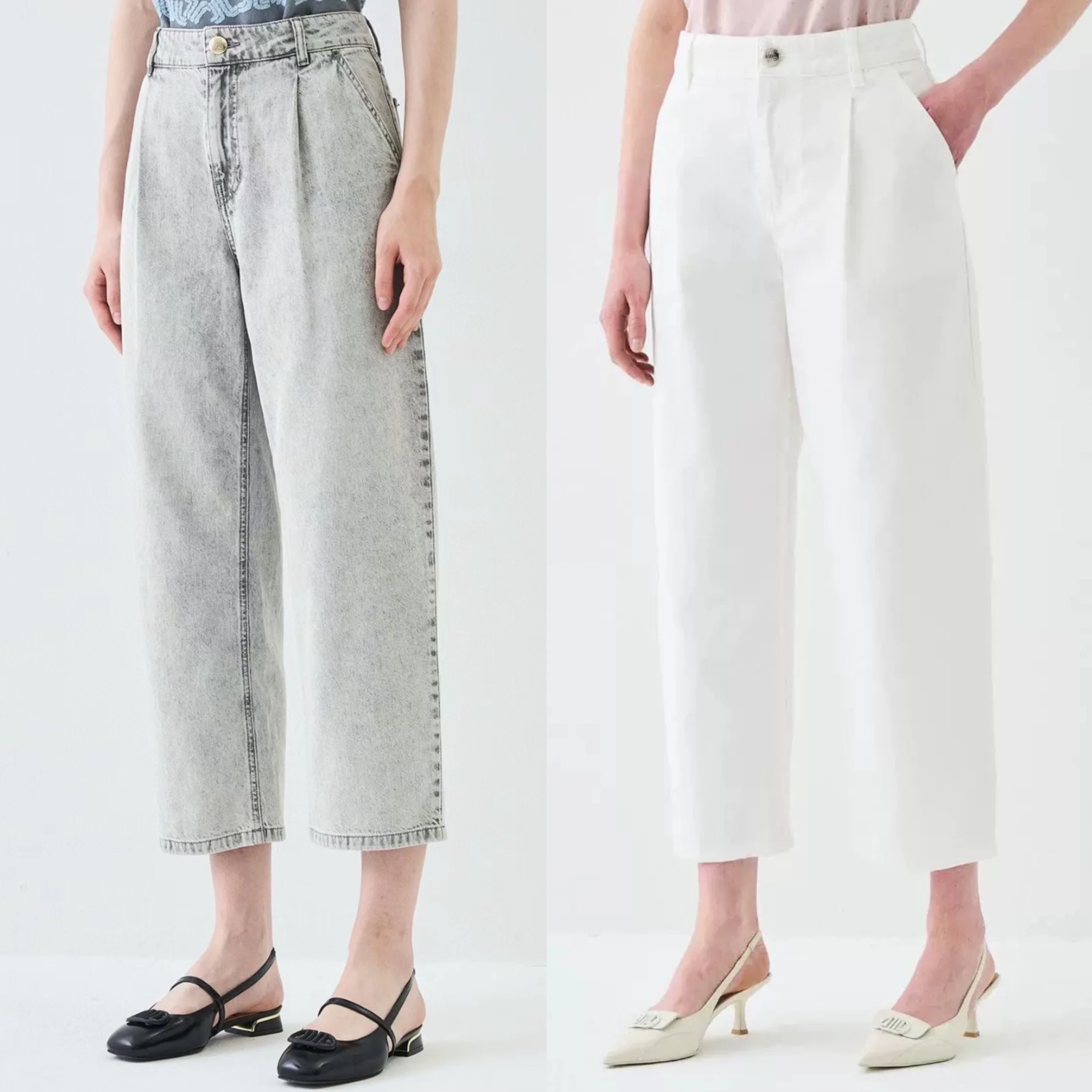 

Slimming High Waist Loose Fit Casual Thin Cotton Stretchy Straight Leg Jeans Korean Single LANVN Summer 2024