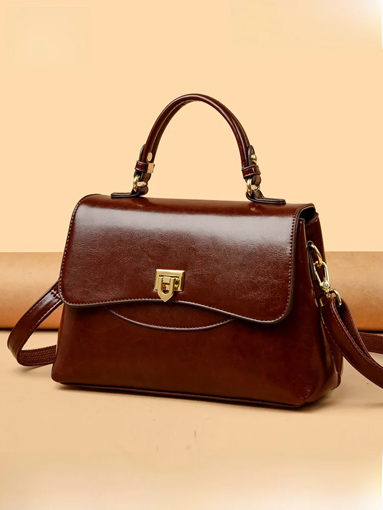 Kangaroo Genuine Leather Women's Bag 2026 Single Shoulder Slant Crossed Bag Elegantly Designed Mother Cowhide Ladies Handbag ...