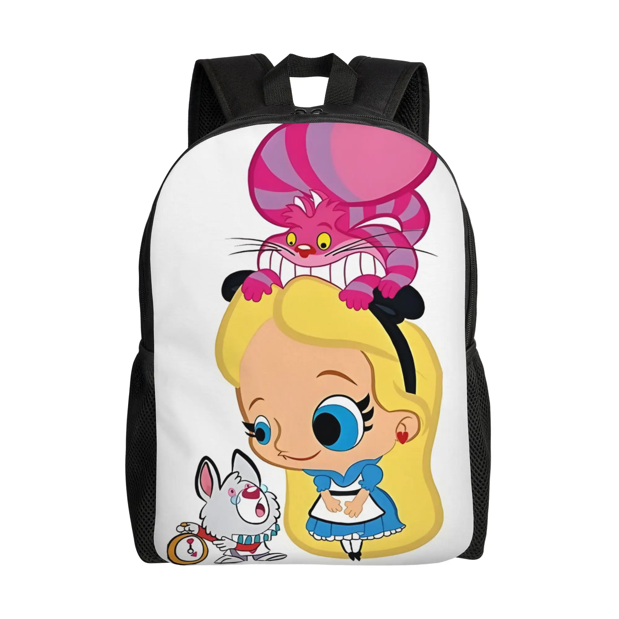 

1Piece Disney Alice And Wonderland Cute Toon Laptop Bag Cheshire Cat For Men Women Backpack New Semester Starts