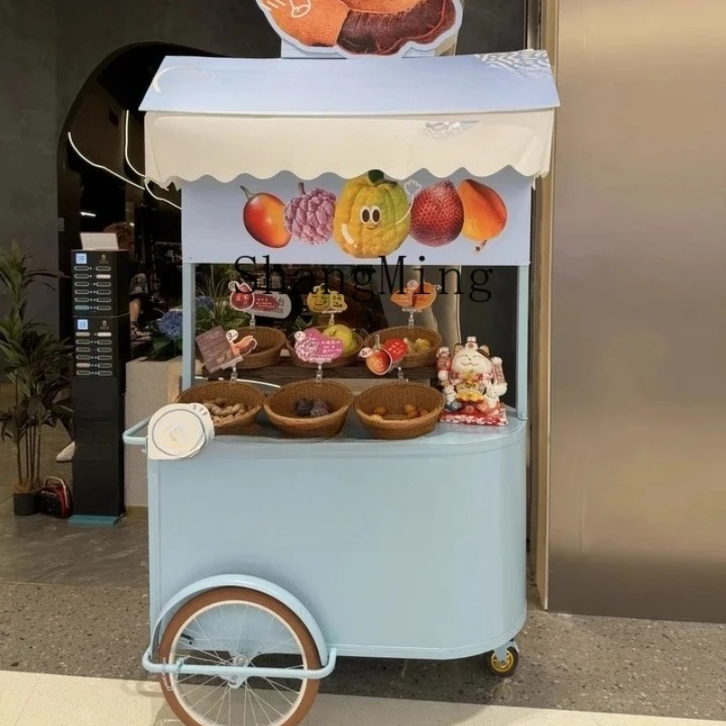 

WYX Mobile Stall Cart Market Snack Cart Shopping Mall Outdoor Stall Cart