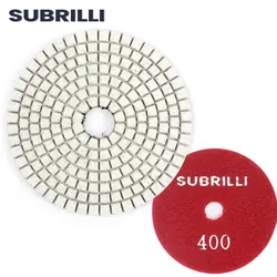 SUBRILLI 3-4inch Diamond Polishing Pad Wet Buff Disc Abrasive For Granite Marble Concrete Diamond Grinding Wheel 1piece