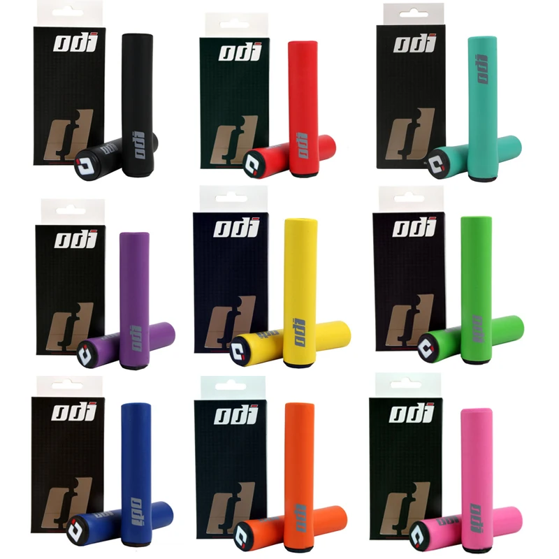 2PC ODI MTB Handlebar Grips Soft Anti-slip Road Mountain Bike Grip Ultralight Shock-Absorption Bicycle Grip Cycling Parts