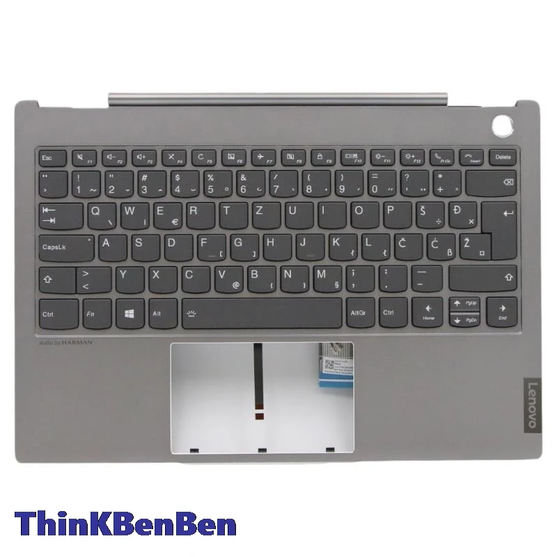 

SI Slovenian Mineral Gray Keyboard Upper Case Palmrest Shell Cover For Lenovo ThinkBook 13s IWL 5CB0U43199