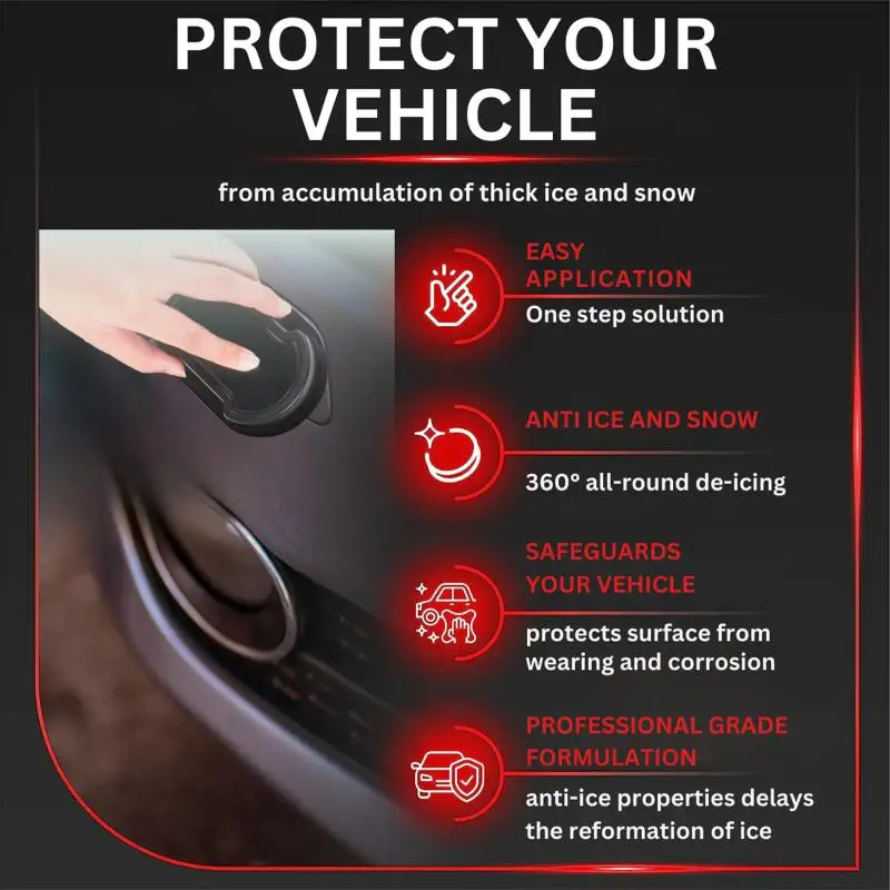 

Car Windshield Cleaner Portable Cleaning Sponge Black Mirror Window Accessory For Winter Frost Removal And Rearview Mirrors