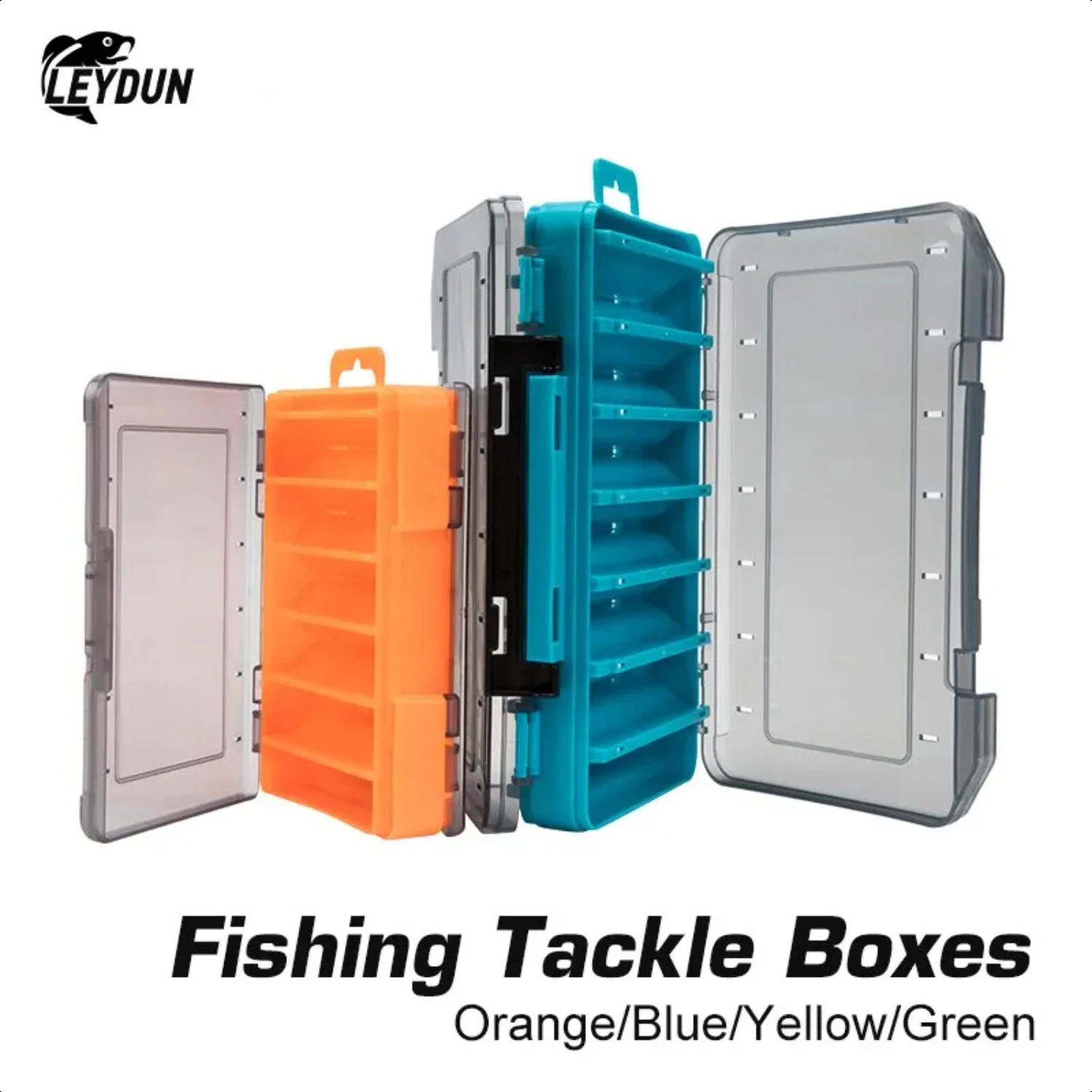 Hot 12 14 Compartments Fishing Tackle Boxes Bait Lure Hook Accessories Box  Double Sided High Strength Fishing Box Socket set