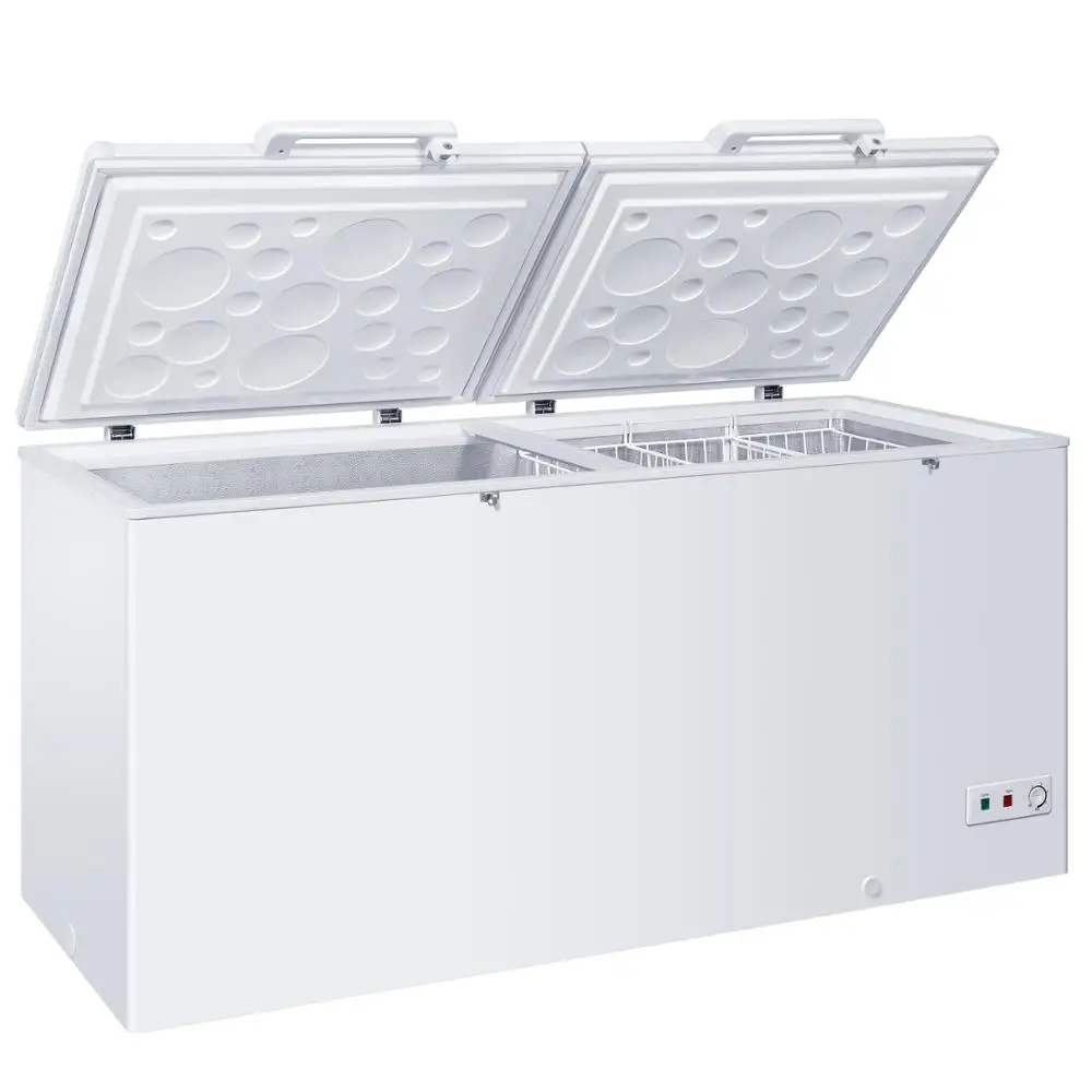 Horizontal Deep Chest Freezer Big Capacity Commercial Double Door