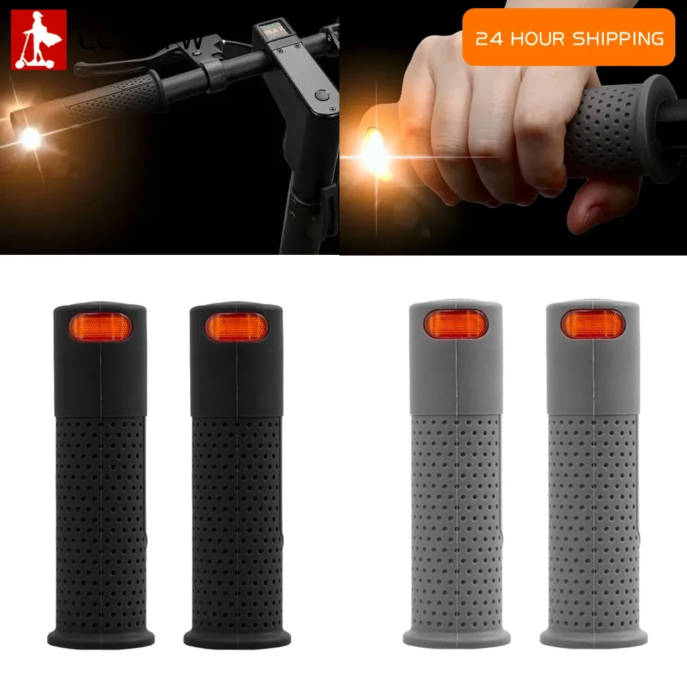 

Modified Turn Signal Light Handlebar Grips for Xiaomi M365 Pro 2 for Ninebot Max G30 Lamp Electric Scooter Handle Cover Silicone