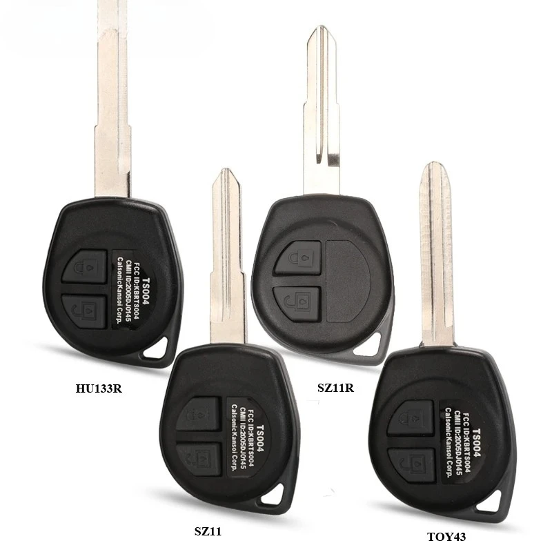 2 Buttons Remote key Case + Button Pad for Suzuki Grand Vitara Igins Alto SX4 Agila Fob Shell HU133R TOY43 SZ11R Blade