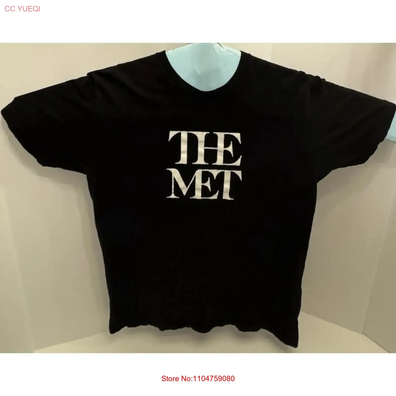 THE MET T Shirt Size L Black Big Letters New York Metropolitan Museum of Art USA vintage Washed Versatile Breathable