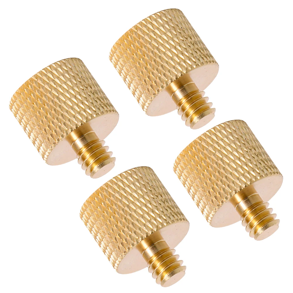 

4pcs 3/8 Female To 1/4 Male Camera Screw Adapter Lightweight Thread Converter For Dslr Tripod Lens Mount Slotted Screw Versatile