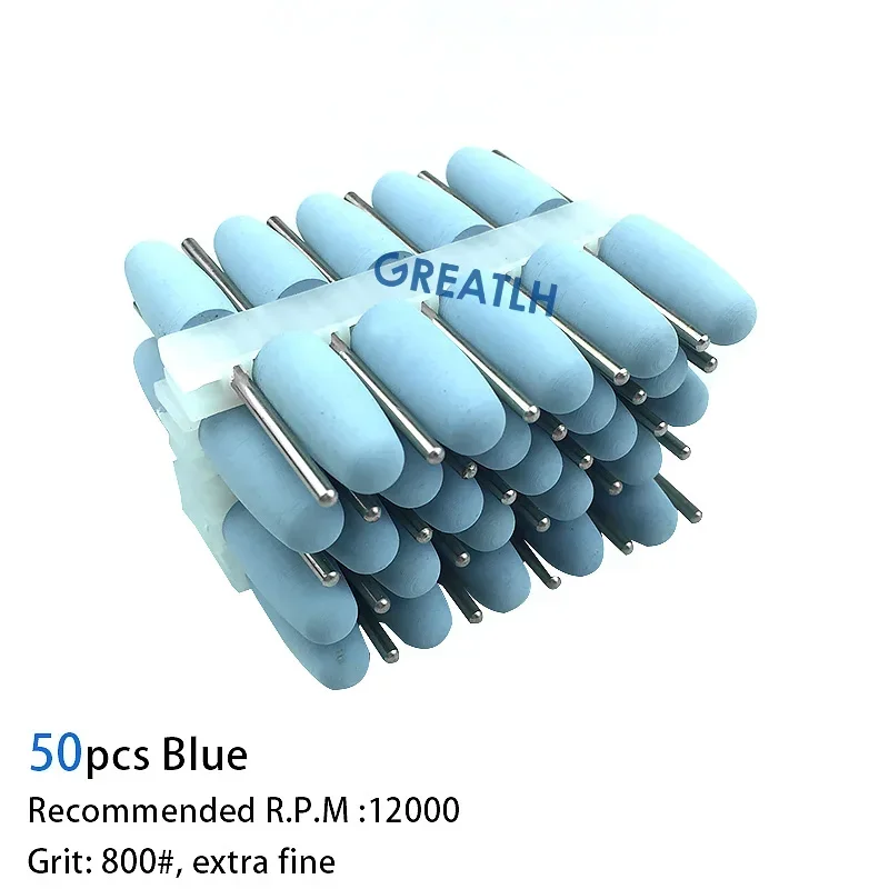 50pcs/set Teeth Whitening Equipment dental polishing 2.35mm dental silicone Rubber polishers burs