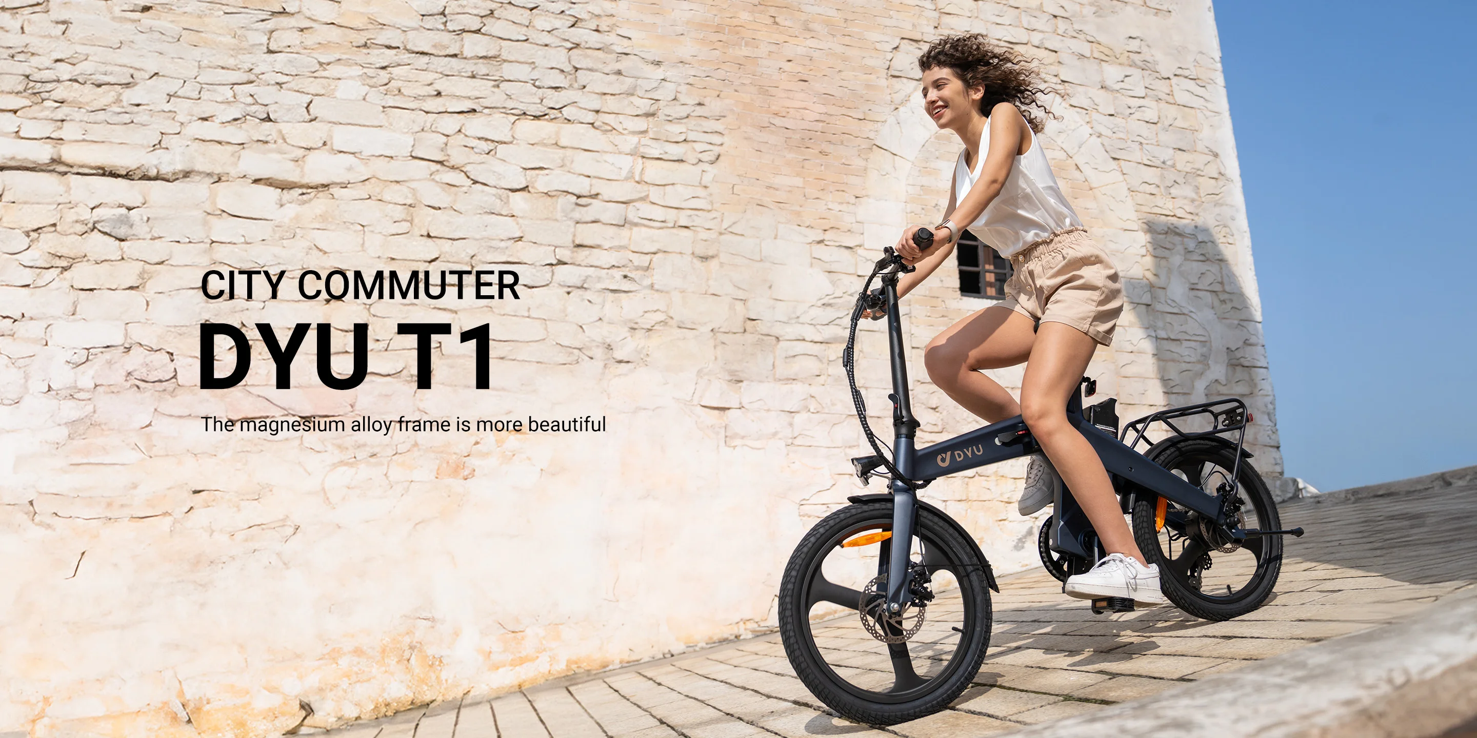 DYU T1 Elektrofahrrad 250W Bürstenloser Motor 36V10AH Lithium-Batterie Magnesiumlegierung E-Bike für Erwachsene 20-Zoll-Reifen Faltbares E-Fahrrad – Detail 1