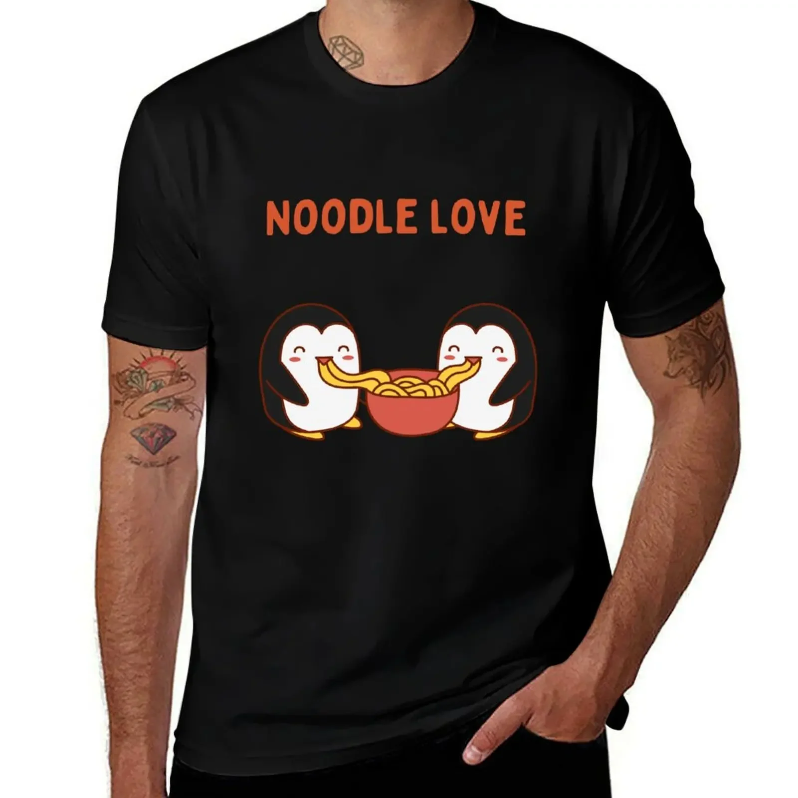 Noodle love T-Shirt customs Man t-shirt t shirts men