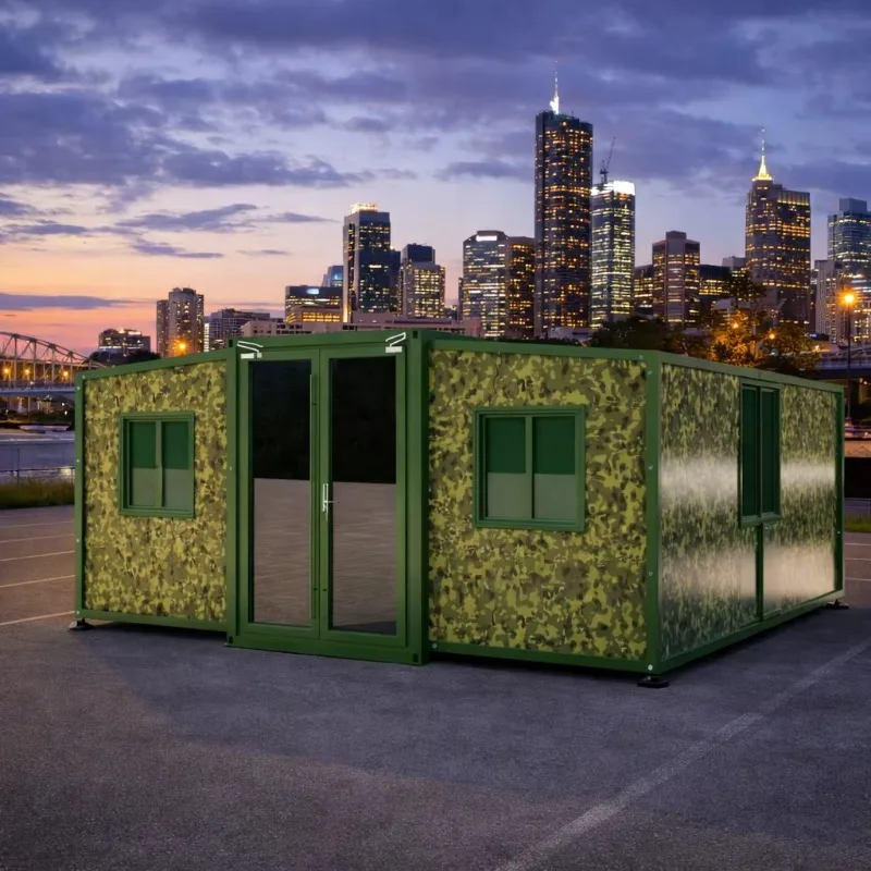 Customized Expandable Container House 40ft Prefab Foldable Steel Frame Modular Mobile Home 2 Bedroom Holiday Villa Turnkey Ready