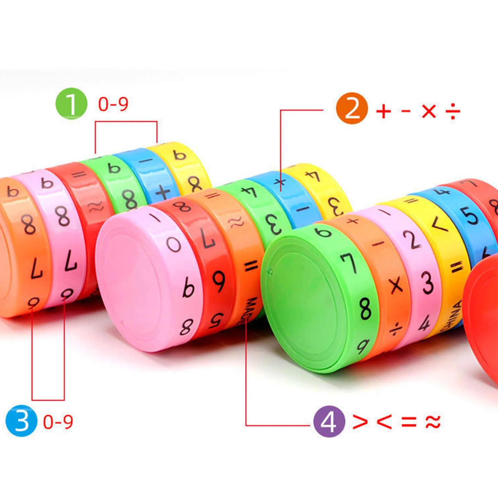 Juguetes de matemáticas Montessori ABS coloridos para niños, Juguetes Educativos de aprendizaje preescolar, rompecabezas de números para niños