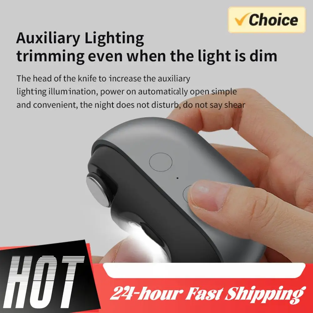 

Electric Nails Cutter Trimmer Polisher Auto LED Light Nail Dust Collector Portable Rechargeable Safety Automatic Nail Clipper