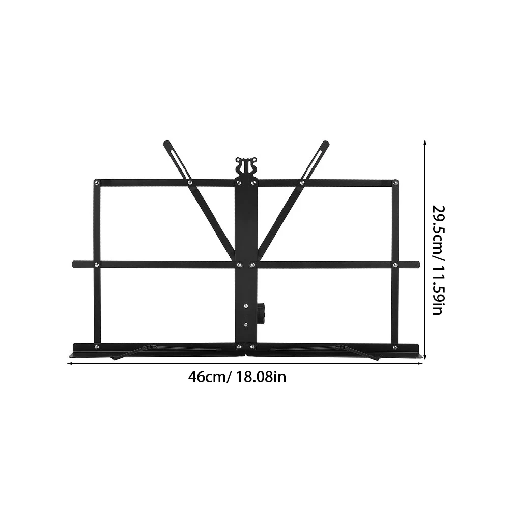 

1set Portable Foldable Desktop Music Stand Abs Material Adjustable Angle for Musicians Students Painters Simple Reading Stand
