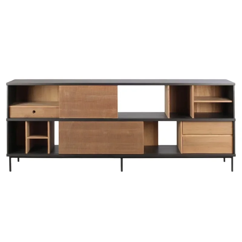 

American solid wood TV cabinet designer irregular design TV cabinet locker