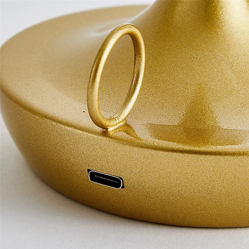 

ABYN-Aladdin Candlelight Camper Table Lamp Rechargeable Camper Warm Light Candle Lamp Dinner Atmosphere Table Lamp