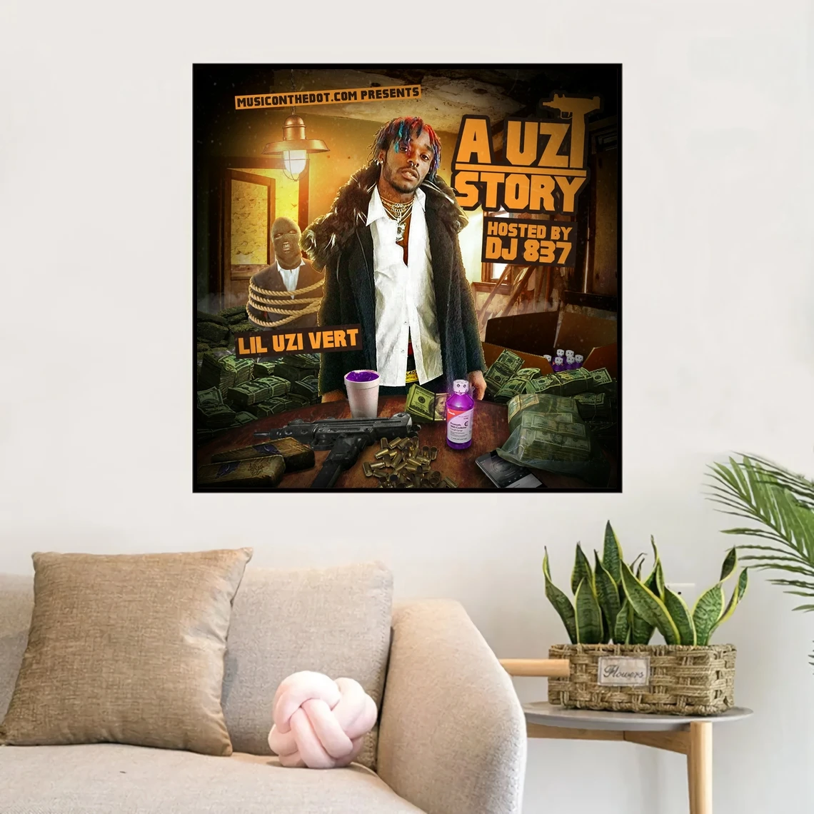 Lil Uzi Vert A Uzi Story Music Album Poster Canvas Art Print Home Decor Wall Painting ( No Frame )