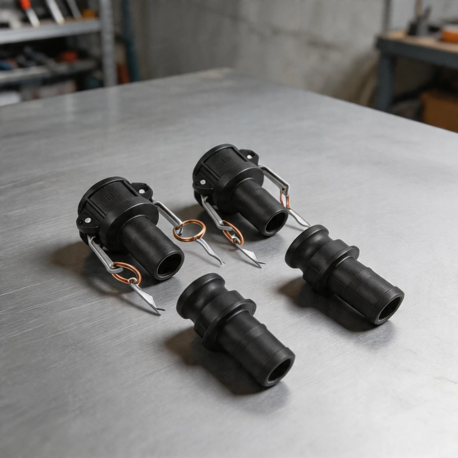 Complete Fitting Set Hose Adapter 1-1 2 Camlock Fitting 1-1 2 Inch Reusable Coupling Polypropylene Internal Thread