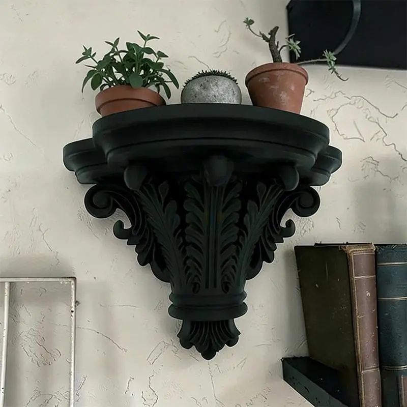 Gothic Floating Wall Shelves Corner Display Storage Wall Mount for Flower Pot Book Photo Frame Home Decor Living Room Bedroom