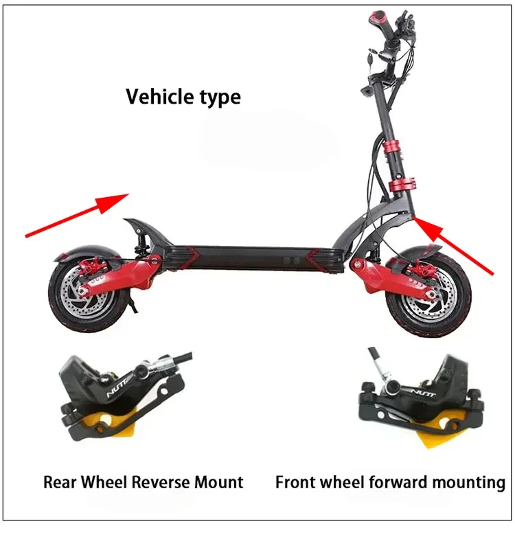 NUTT Scooter Electric Brake Y-5 Hydraulic Disc Oil Brake 140 160 180 Rotor For A5-D Zero 10X 11X KUGOO G1 VSETT 10+ 9+ 9 ICE Q5