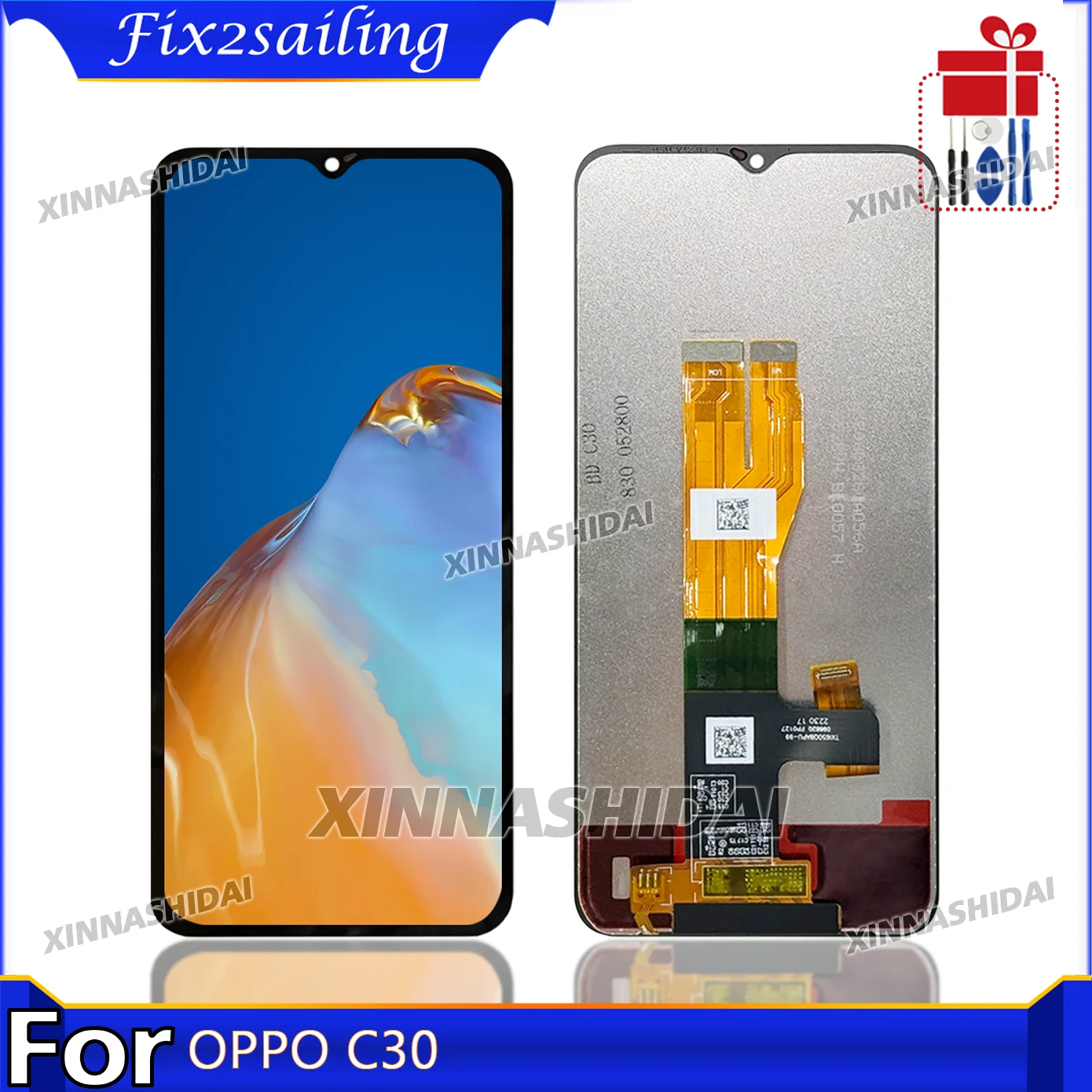 LCD NOVO Testado para OPPO C30 - Tela de Toque e Digitalizador de Substituição para OPPO C30