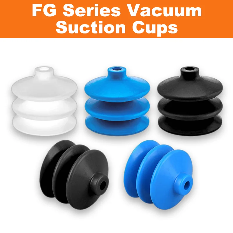 5pcs/pack FG Series Corrugated Vacuum Suction Cups Bellows Gripper For Robot & Automation FG-3/7/9/12/14/18/20/25/32/42/52/62/88