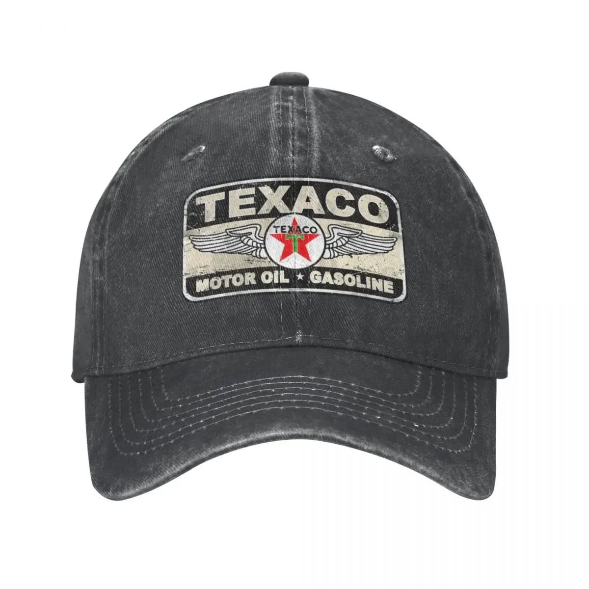 Texaco Sign Denim Baseball Cap Wotor Oil Gasoline Men Women Print Hip Hop Hats  Casual Hunting Camping Hot Sale Baseball Caps