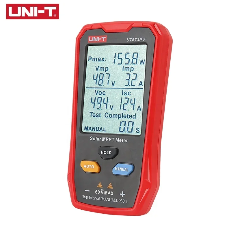 UNI-T Solar MPPT Meter UT673PV 5~800W PV Module Maximum Power Tester Open Circuit Voltage Short Circuit Current Lmp Vmp Test