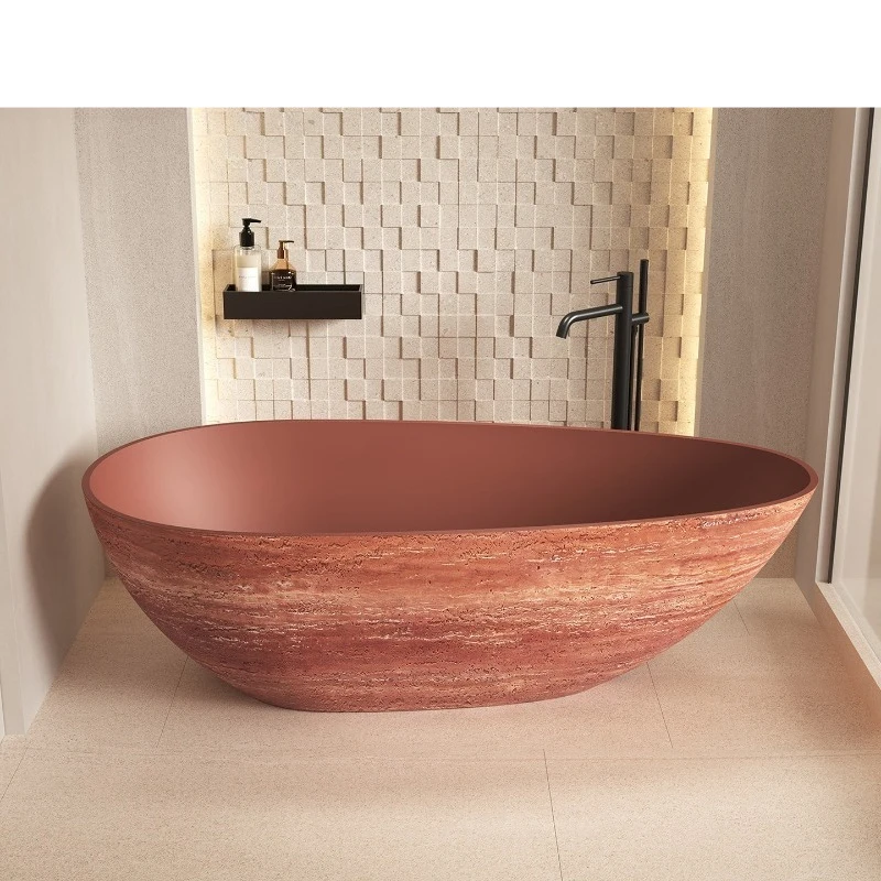 

Designer Style Travertine Artificial Stone Bathtub Artist Home B & B Hotel